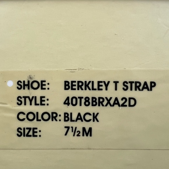 MICHAEL Michael Kors Berkeley T Strap Heel Sandal Black Size 7.5 - Picture 6 of 6